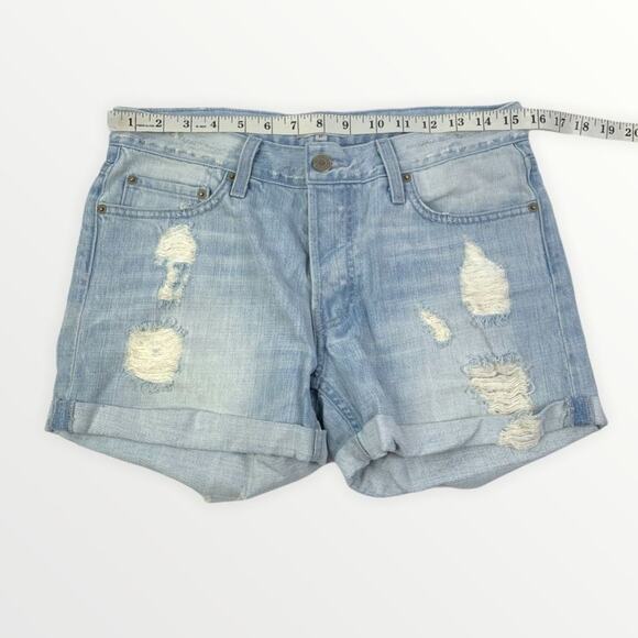 Rails Logan Light Vintage Wash Distressed Cuffed Jean Shorts Size 27 - Picture 6 of 10